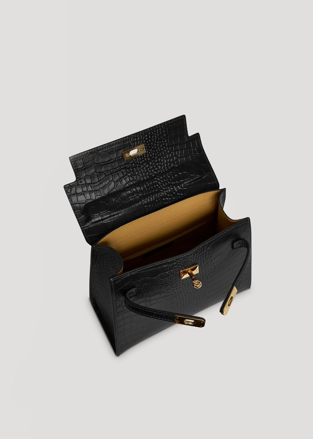 Borsa Zaira Limited Edition in Pelle Coco Nera - Voemièn