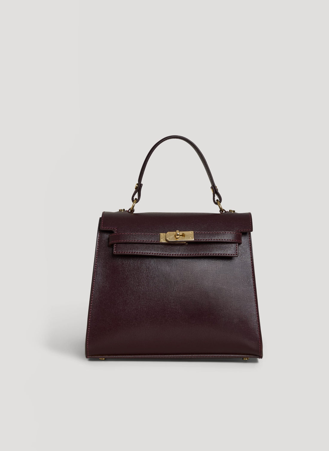 Borsa Zaira in Vera pelle Saffiano Bordeaux - Voemièn