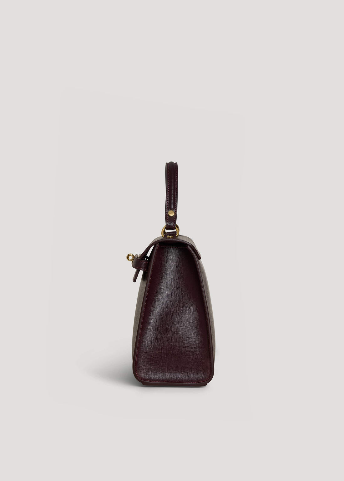 Borsa Zaira in Vera pelle Saffiano Bordeaux - Voemièn