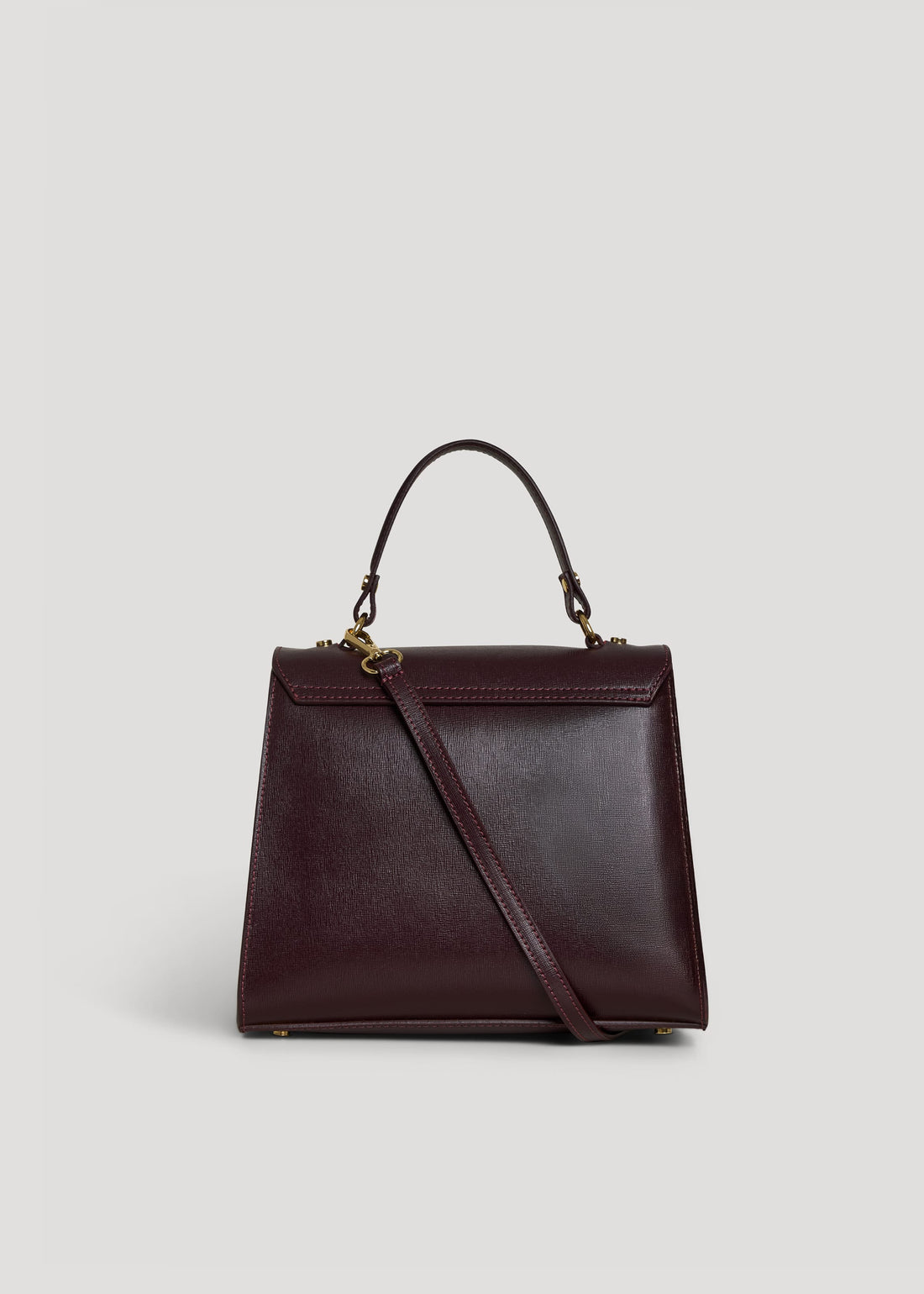 Borsa Zaira in Vera pelle Saffiano Bordeaux - Voemièn