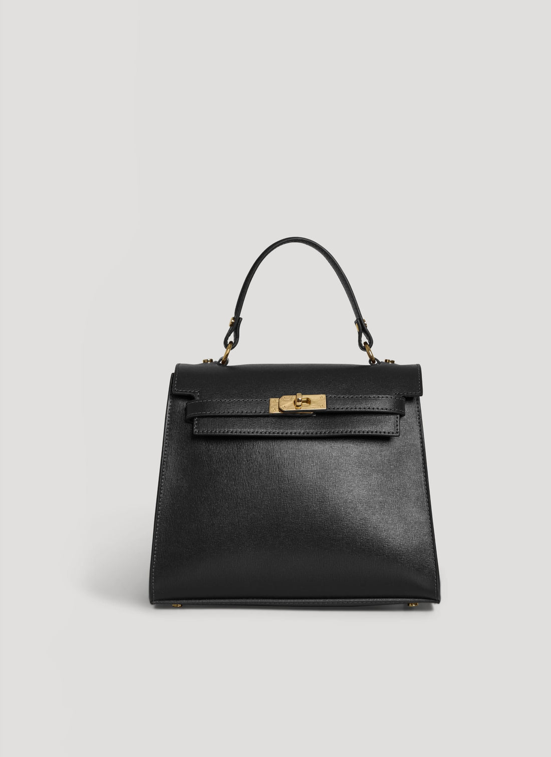 Borsa Zaira in Vera pelle Saffiano Nera - Voemièn