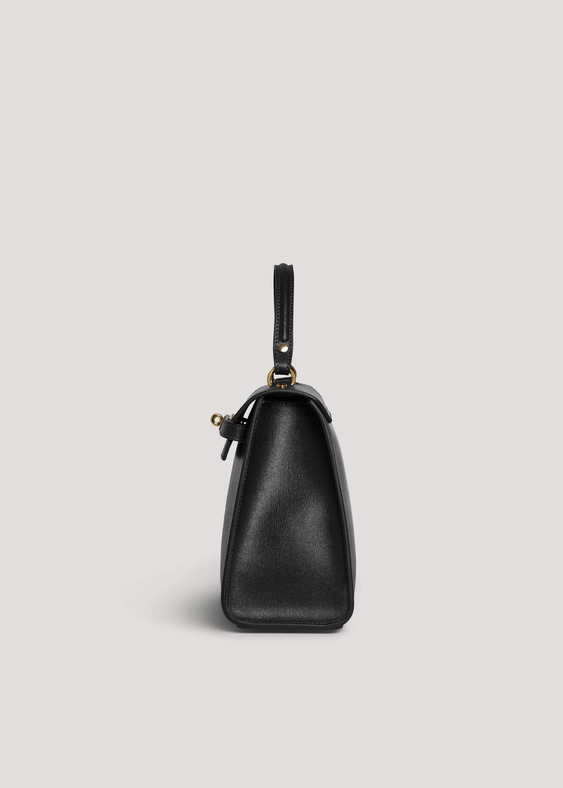 Borsa Zaira in Vera pelle Saffiano Nera - Voemièn