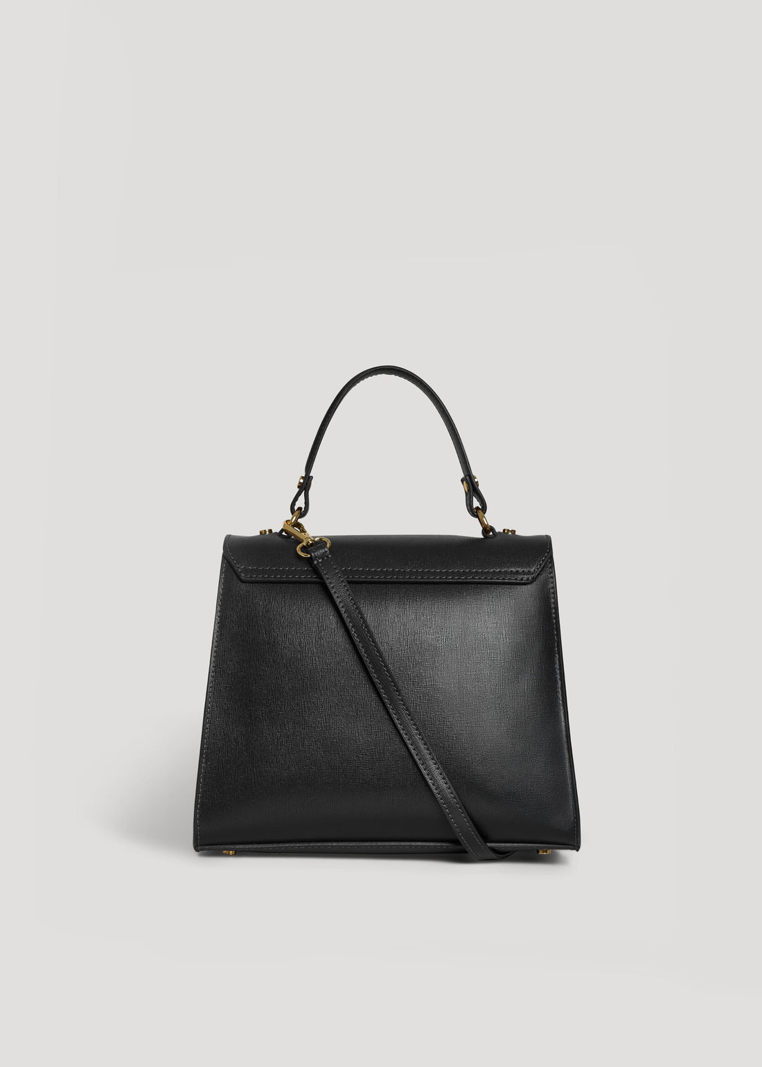 Borsa Zaira in Vera pelle Saffiano Nera - Voemièn