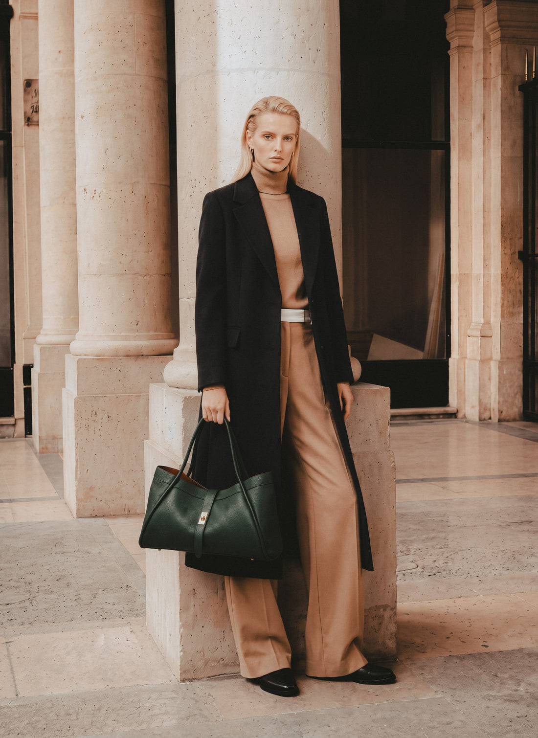 Borsa Mayfair Media in Pelle Togo Verde Bosco