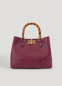 Bamboo Babe bag in Black Dollar leather