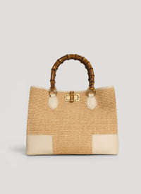 Bamboo Babe bag in Beige Dollar leather