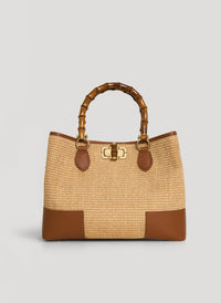 Bamboo Babe bag in Beige Dollar leather