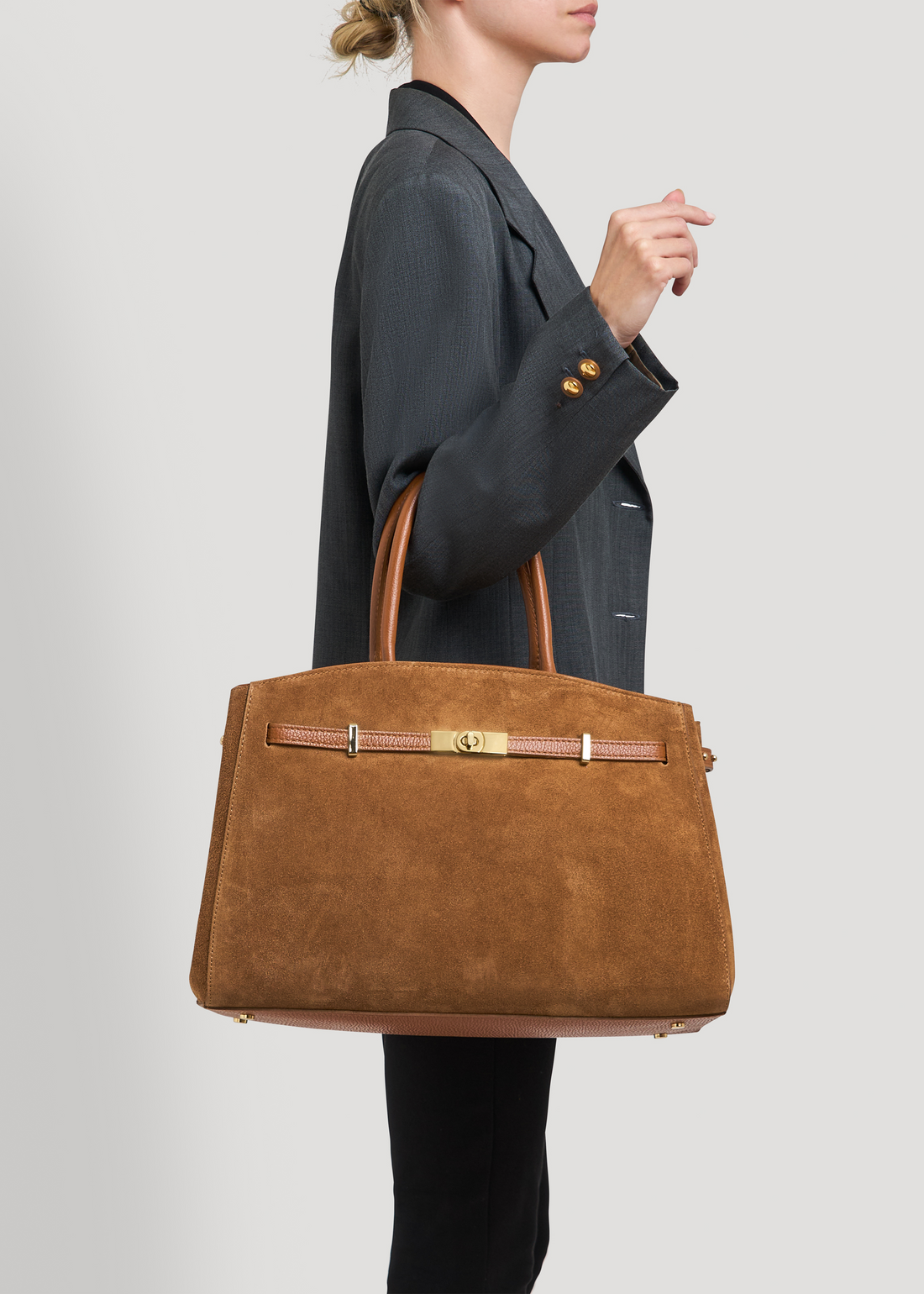 Borsa Driade in Camoscio e Pelle Cuoio