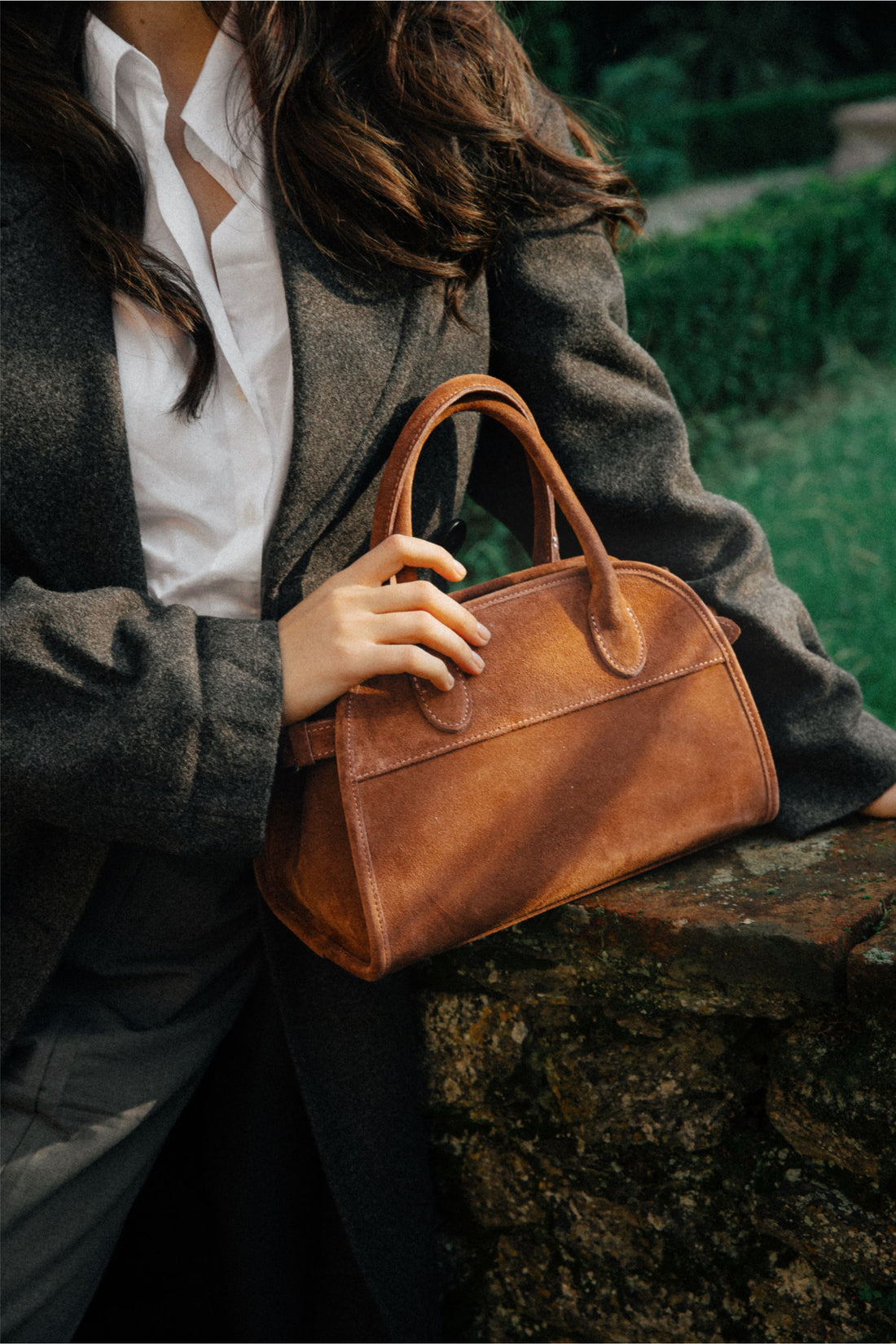 Borsa Delilah in Camoscio Cuoio