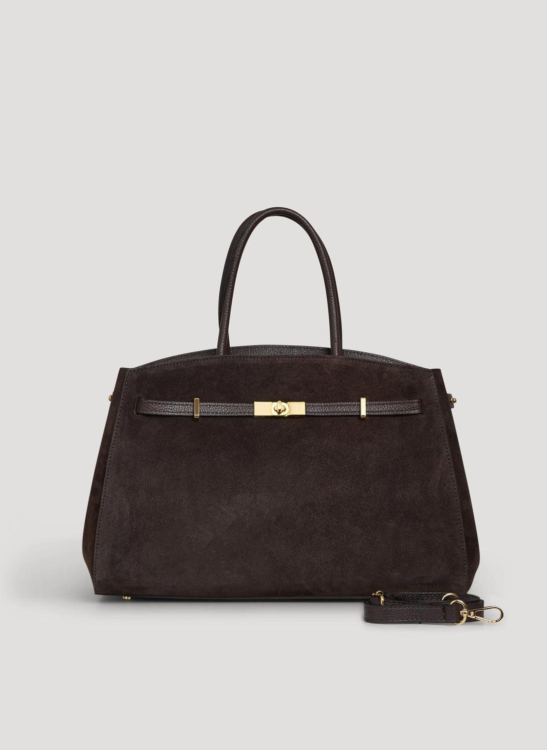 Borsa Driade in Camoscio e Pelle Testa di moro - Voemièn