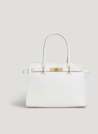 Borsa Grace in pelle Togo Bianca