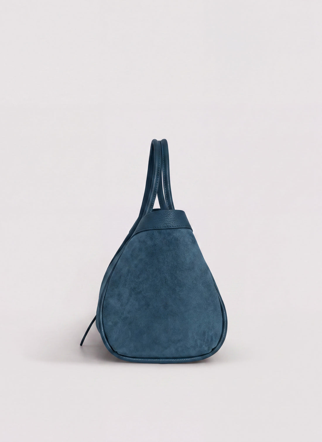 Borsa Mayfair in Camoscio e Pelle Togo Petrolio
