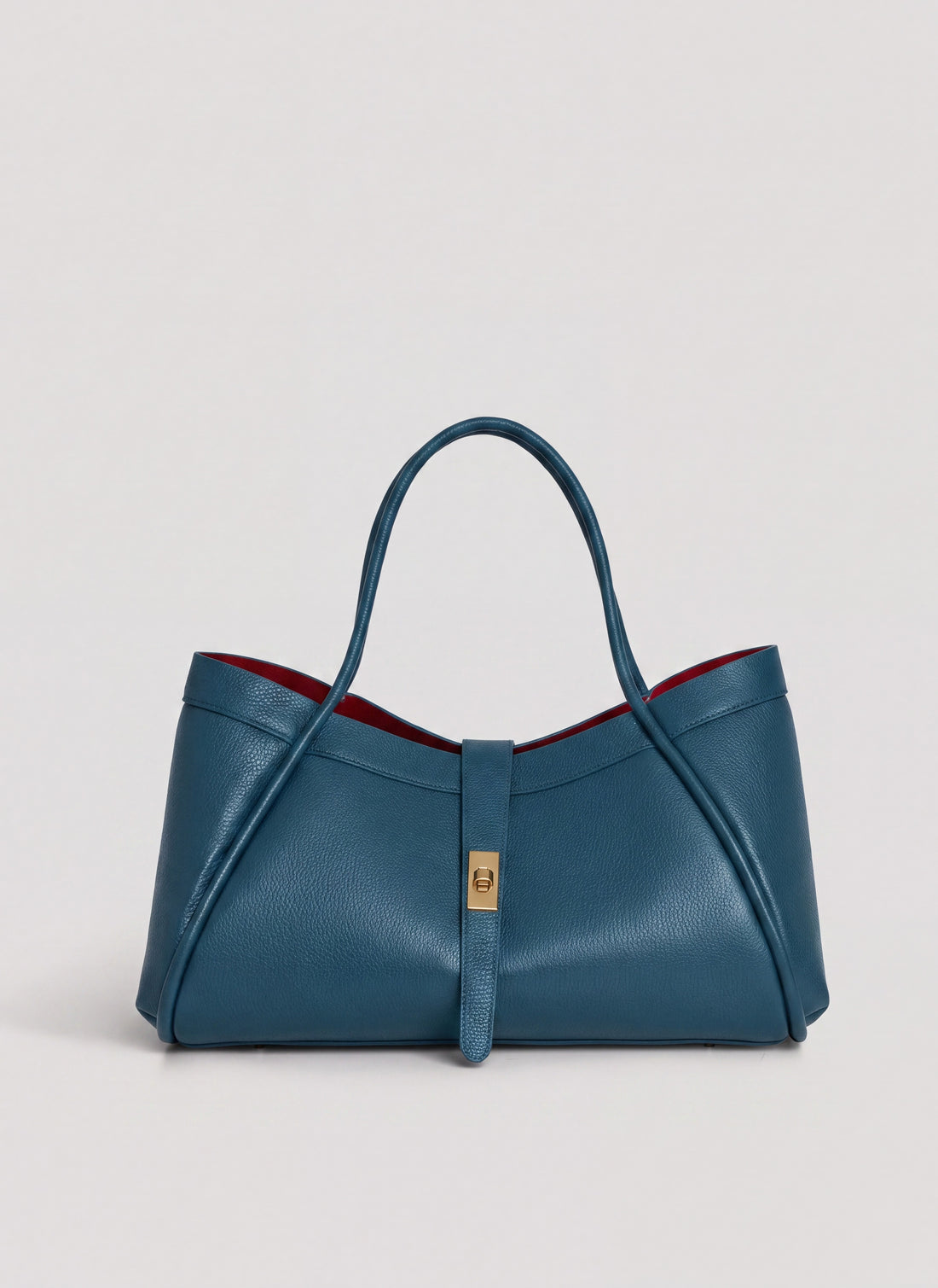 Borsa Mayfair in Pelle Togo Petrolio