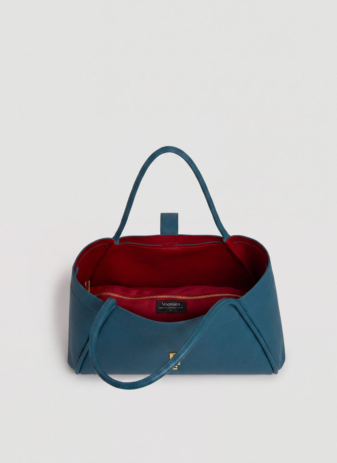 Borsa Mayfair in Pelle Togo Petrolio