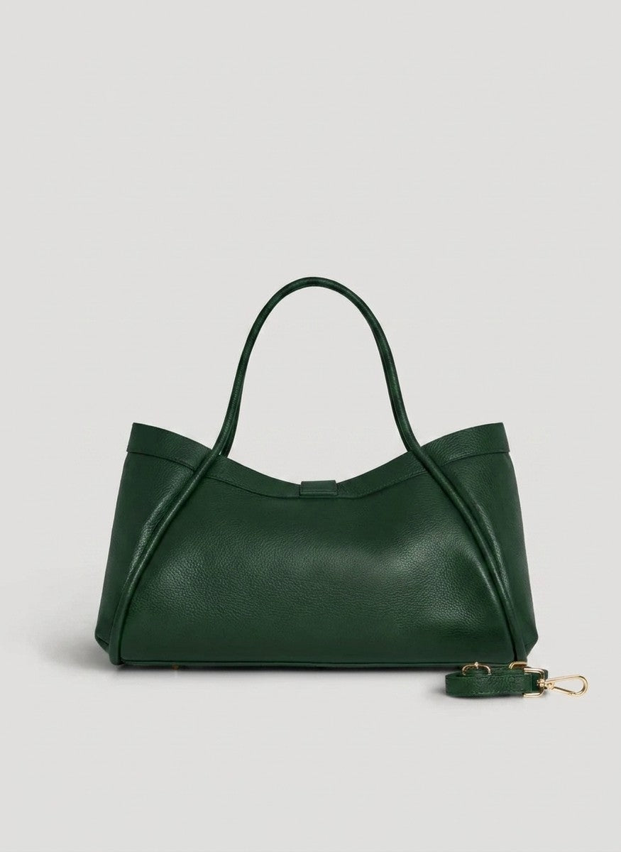 Borsa Mayfair in Pelle Togo Verde Bosco