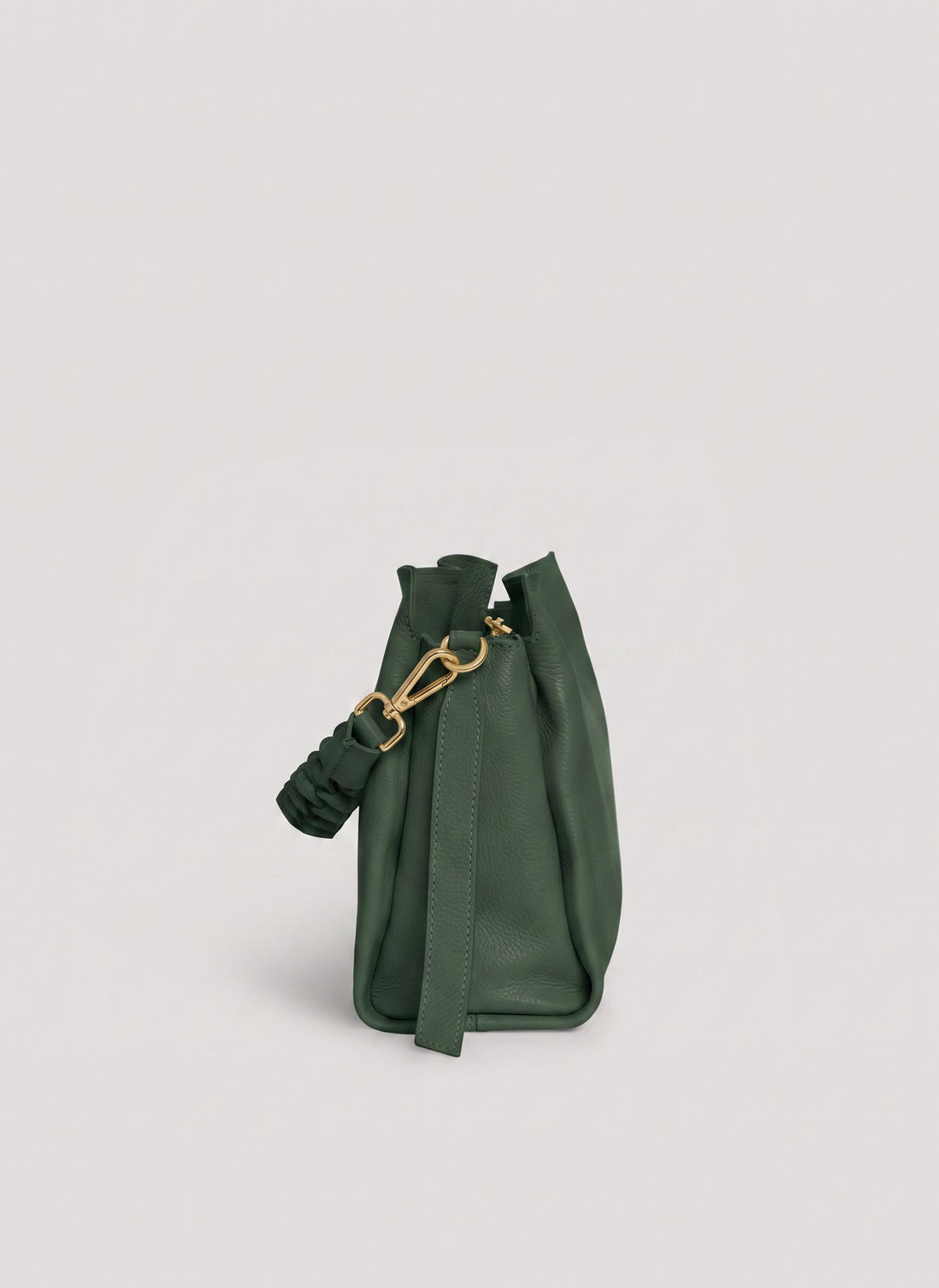 Borsa Braid in pelle Dollaro Verde Bosco
