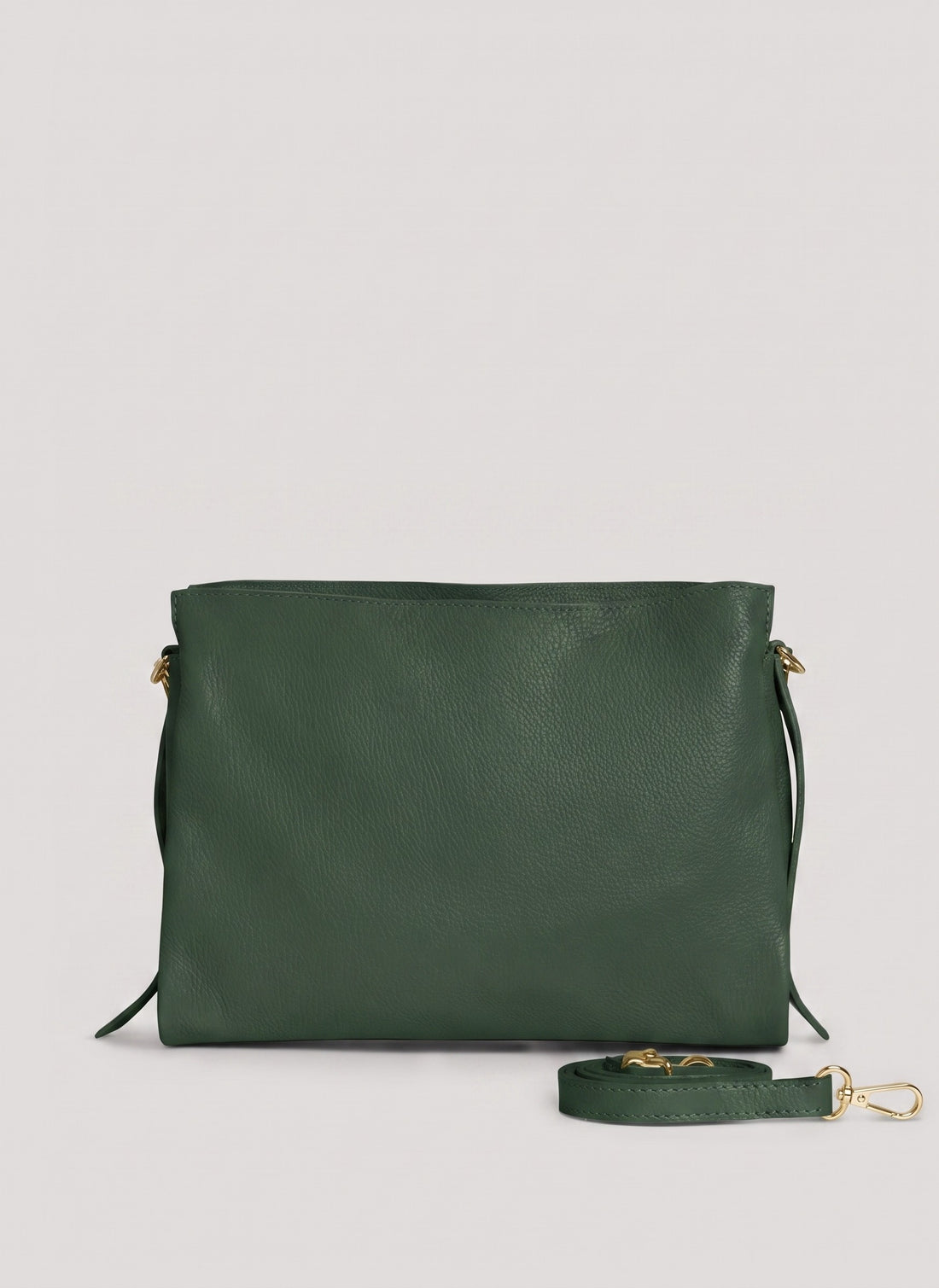 Borsa Braid in pelle Dollaro Verde Bosco