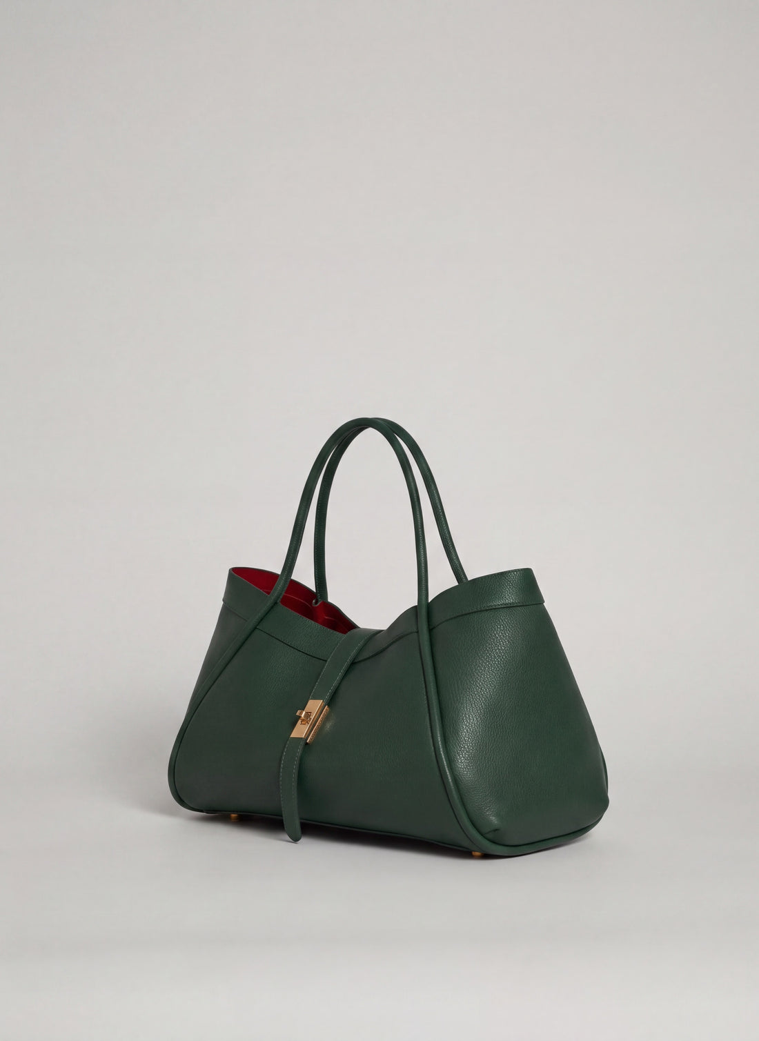 Borsa Mayfair Media in Pelle Togo Verde Bosco