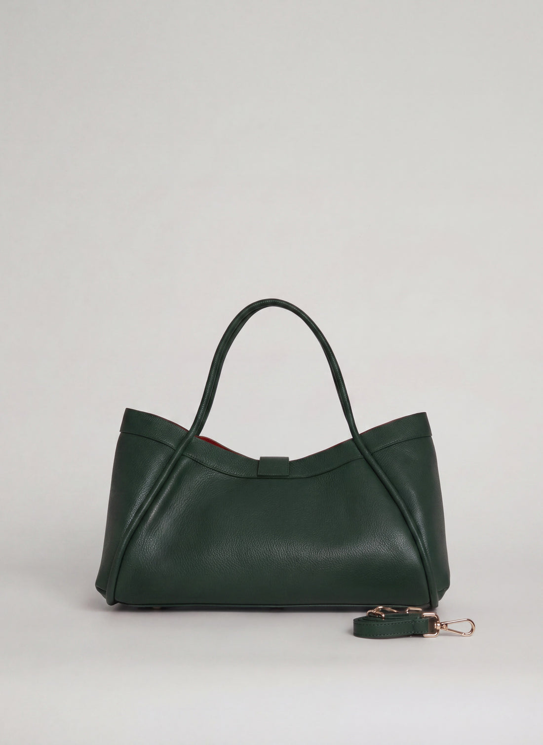 Borsa Mayfair Media in Pelle Togo Verde Bosco