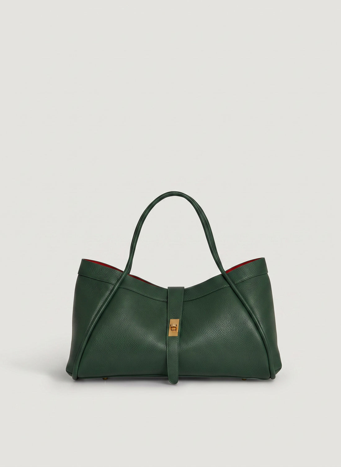Borsa Mayfair Media in Pelle Togo Verde Bosco