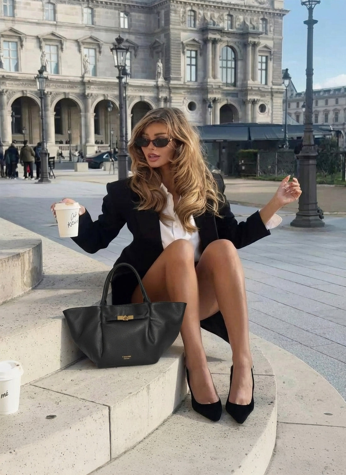 Bamboo Babe bag in Beige Dollar leather