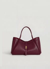 Borsa Mayfair Media in Pelle Togo Borgogna