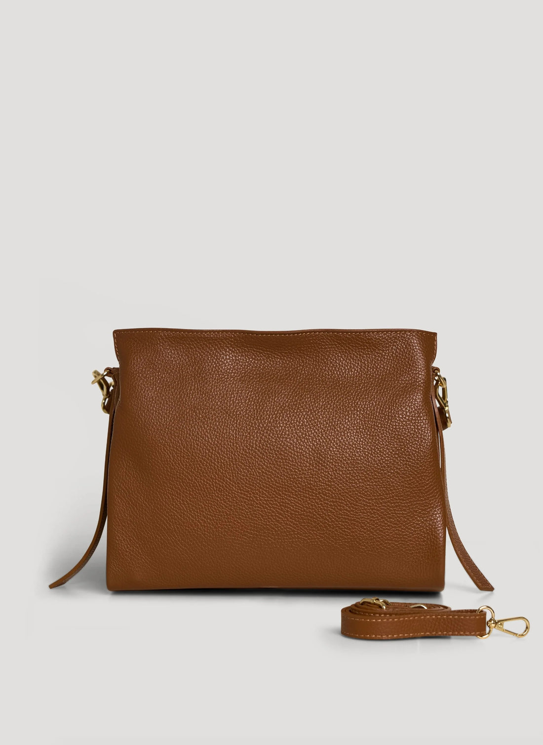 Borsa Braid in pelle Dollaro Cuoio