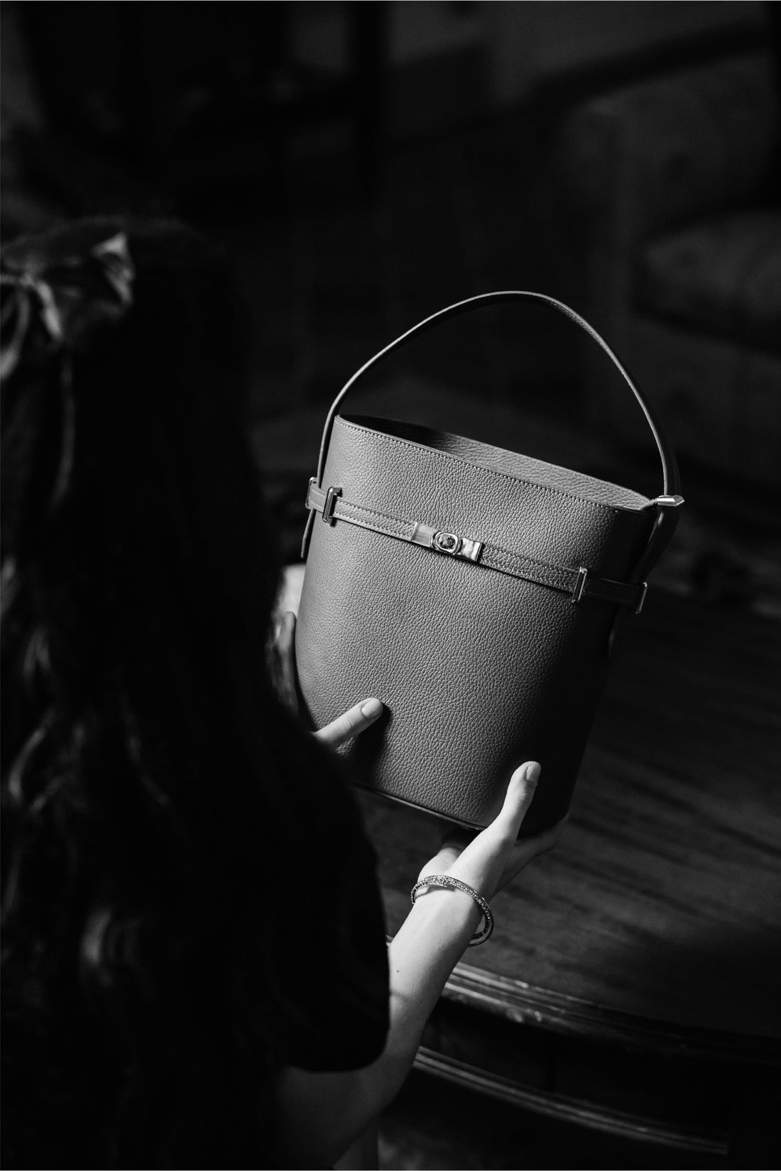 Borsa Louise in pelle Dollaro Blu Navy